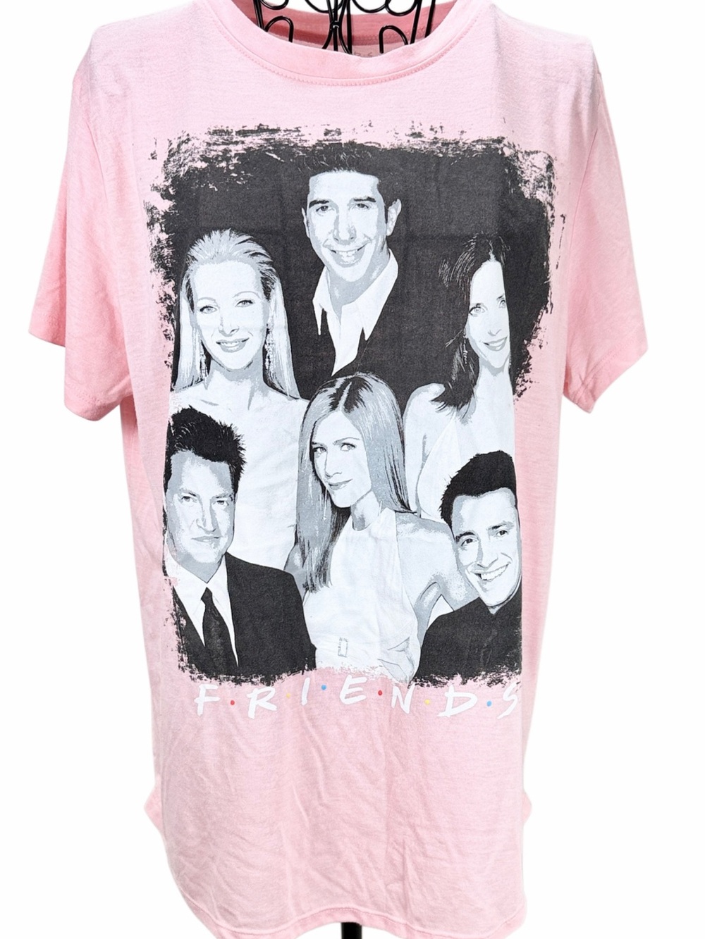 FRIENDS Pink Logo Tee with White Print XXL